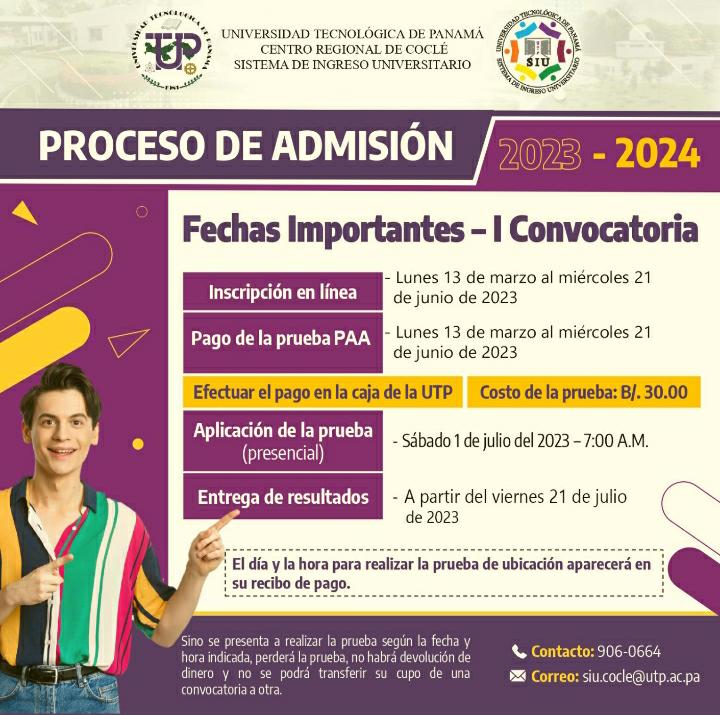 Proceso de admIsIon UTP